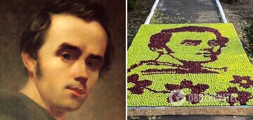 Record of Ukraine: children used 7 thousand apples to create Shevchenko's portrait in Odesa region. Photo