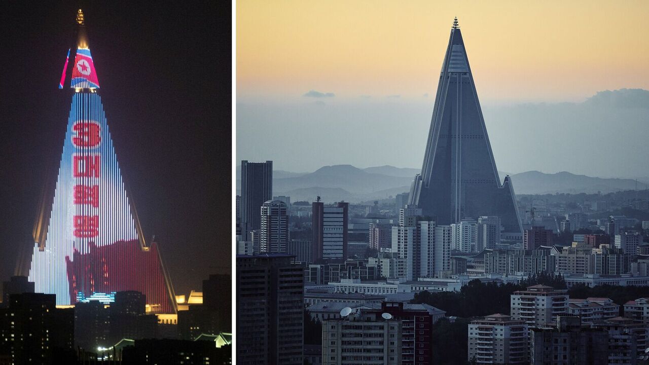 What does the Ryugyong Hotel in North Korea, worth almost $2 billion, look like and why is it called "Mordor"? Photo
