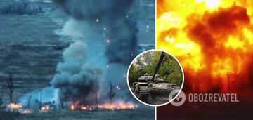 Eksplozja czołgu rosyjskich sił zbrojnych