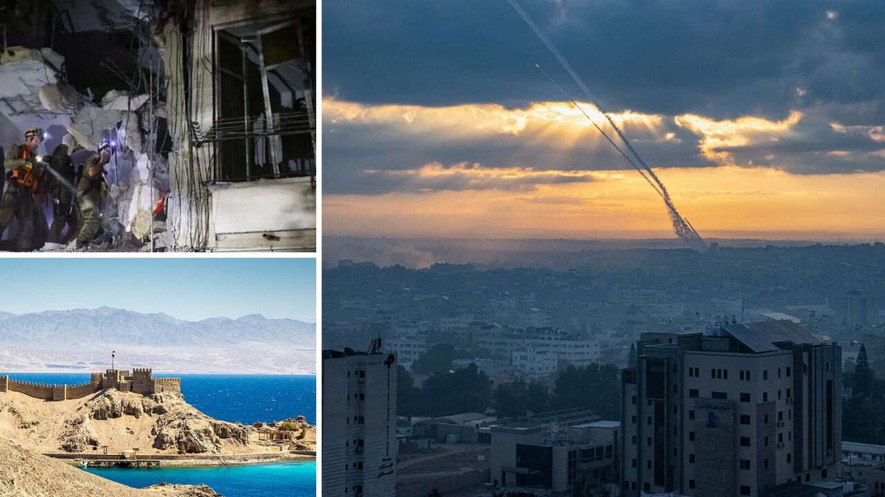 A rocket fired during fighting between Israel and Hamas hit a resort town in Egypt: there are wounded