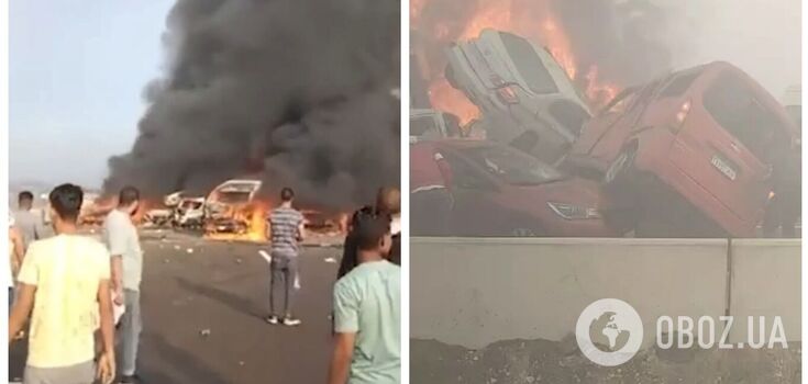 There was a large-scale road accident due to heavy fog in Egypt : 35 people were killed, 60 injured. Photo and video