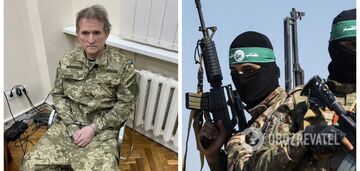 Hamas militants boast of detaining 'Israeli officer': photo shows Putin's cousin Medvedchuk