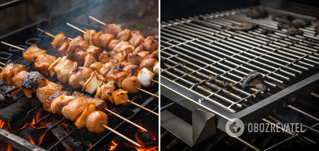 How to quickly clean a grill after a picnic: instructions