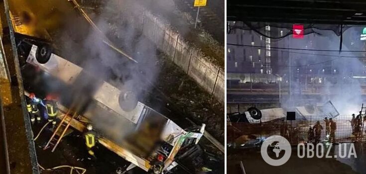 21 people die as passenger bus falls from the bridge in Venice: Ukrainians are among the victims. Video