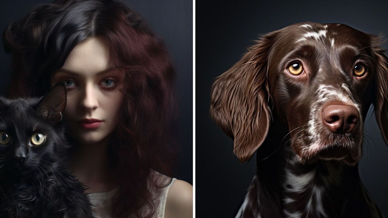 Only geniuses can do it: a difficult puzzle with a woman, a cat and a dog
