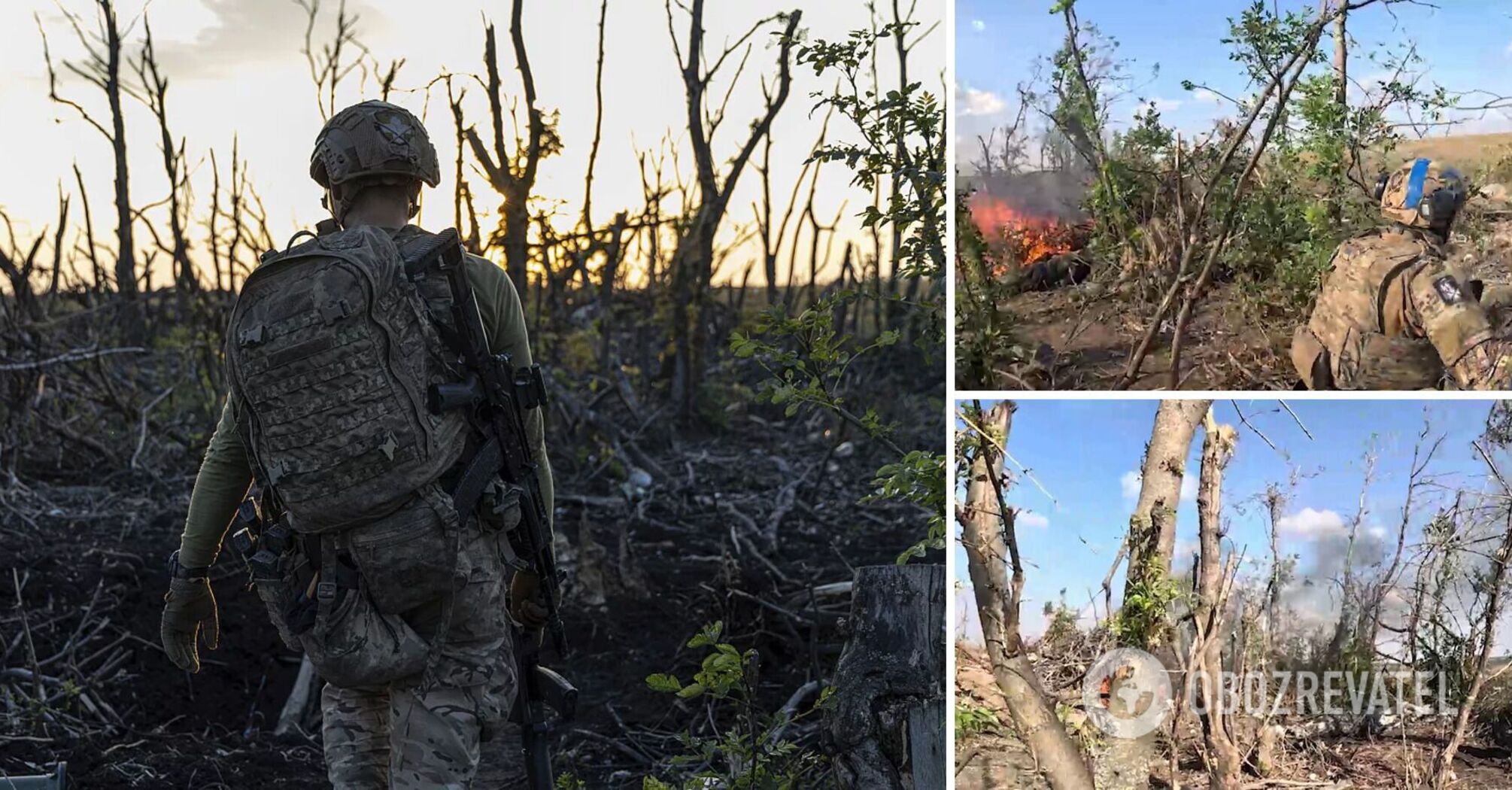 "The forest belt was burning from grenades and shells": Ukrainian Armed Forces show footage of enemy trenches near Bakhmut. Video