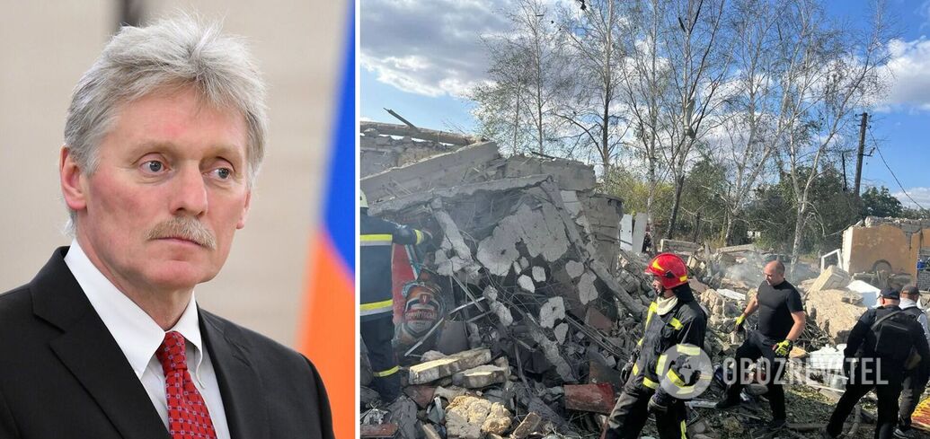 Po rosyjskim ataku na Grozę Pieskow cynicznie twierdzi, że okupanci nie atakują cywilów na Ukrainie