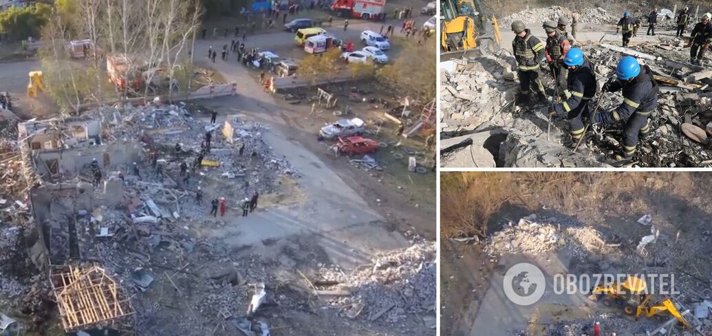Przerażający widok: zniszczenia we wsi Groza, gdzie rosyjski atak zabił 51 osób, sfilmowane z góry. Wideo.