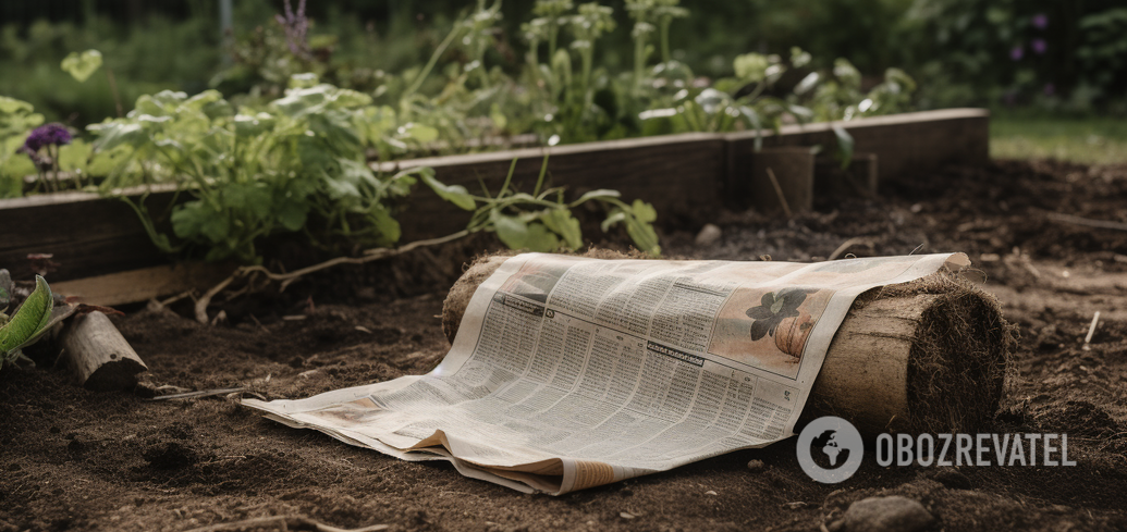 Don't throw away old newspapers! They can be useful in the garden