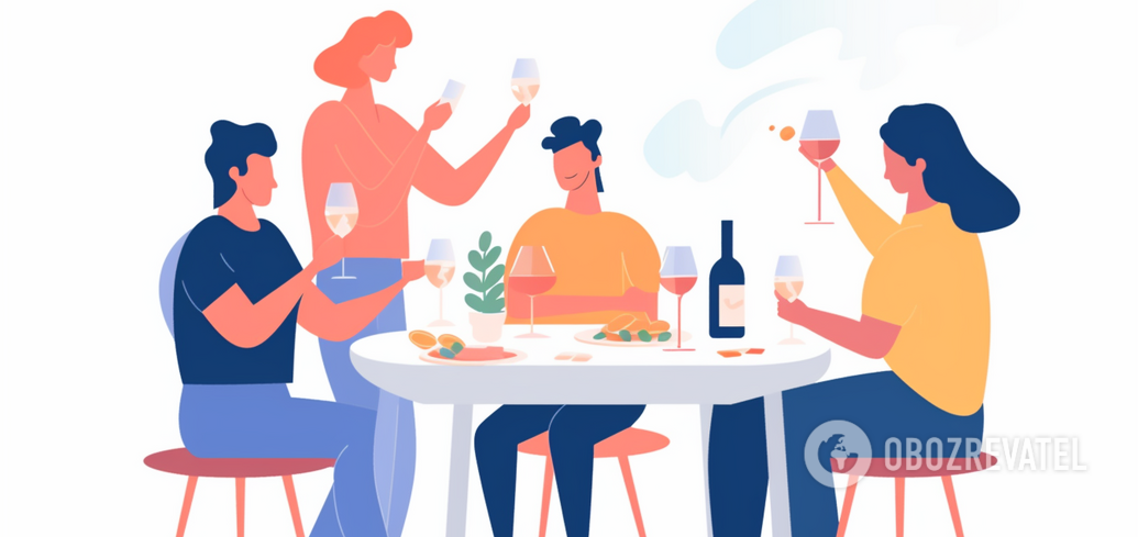 Etiquette rules: how to make a toast at the dinner table when visiting