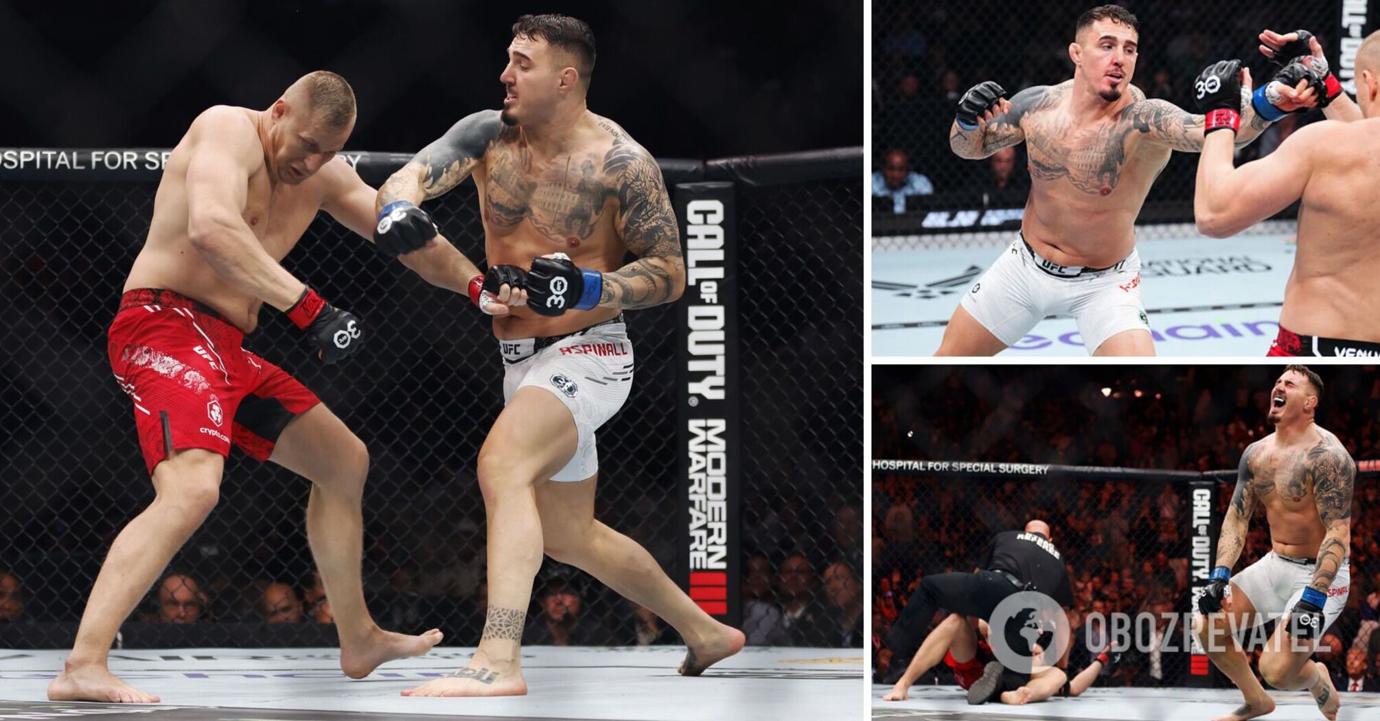 Russian fighter knocked out in the 1st round in the UFC championship fight. Video