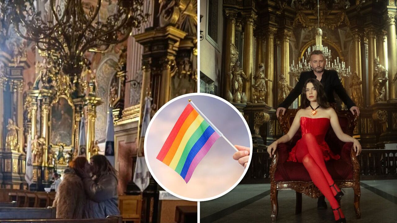 Two girls kissed in a church in Lviv after the scandal over Zhadan and Soloviy's video: they were supported by an LGBT soldier