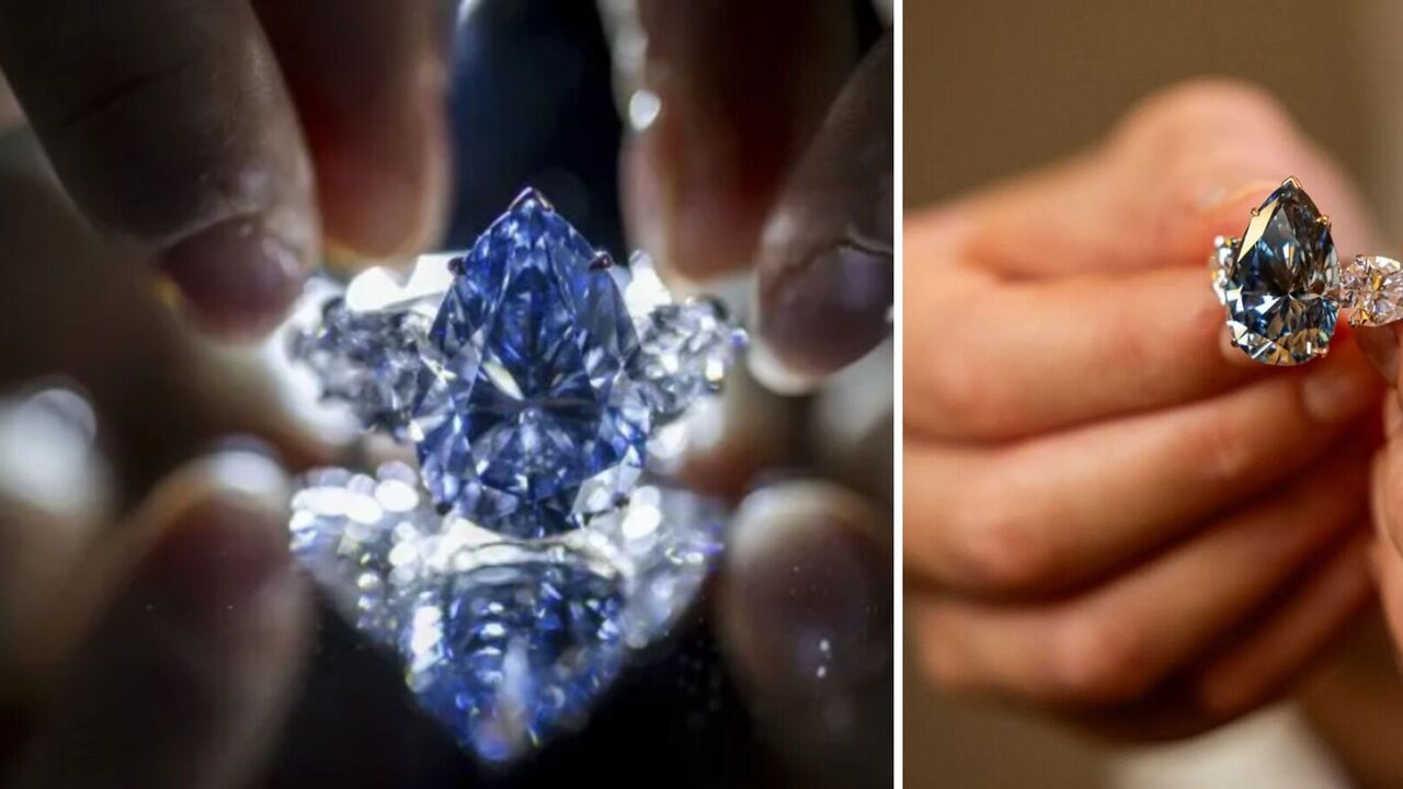 Niezwykle rzadki niebieski diament sprzedany na aukcji za dziesiątki milionów dolarów