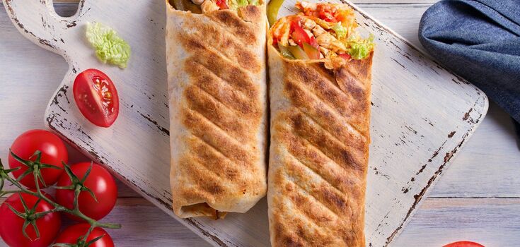 Homemade shawarma