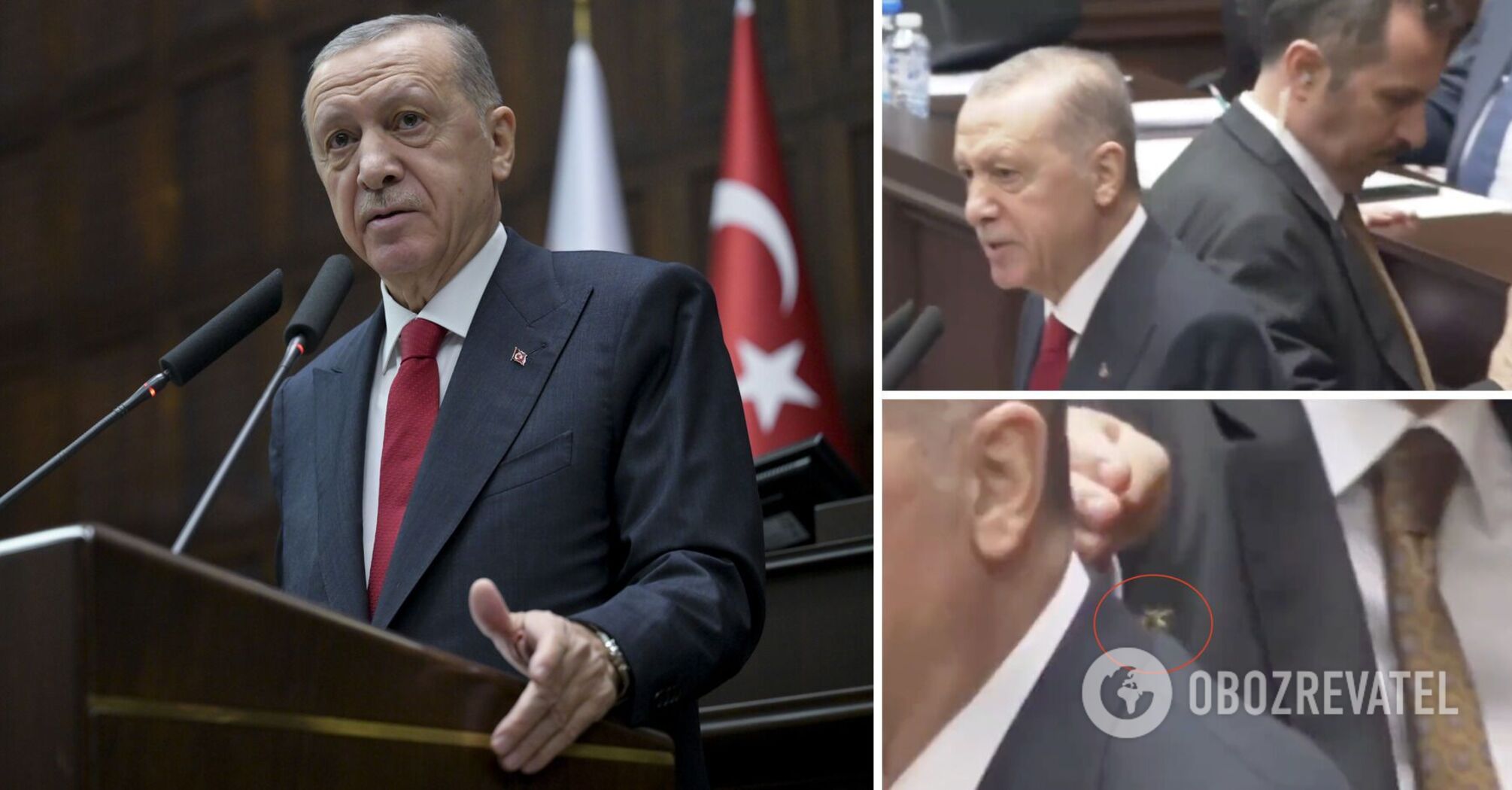 Erdogan's bodyguard professionally eliminated a wasp that landed on the president's shoulder. Video of the curiosity