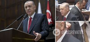 Erdogan's bodyguard professionally eliminated a wasp that landed on the president's shoulder. Video of the curiosity