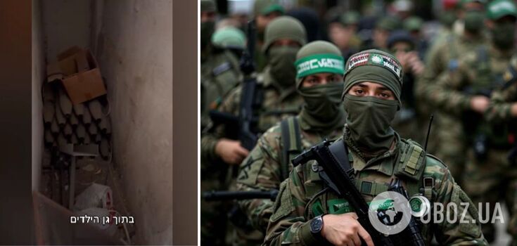 IDF finds mortar cache in kindergarten in northern Gaza. Photos and video