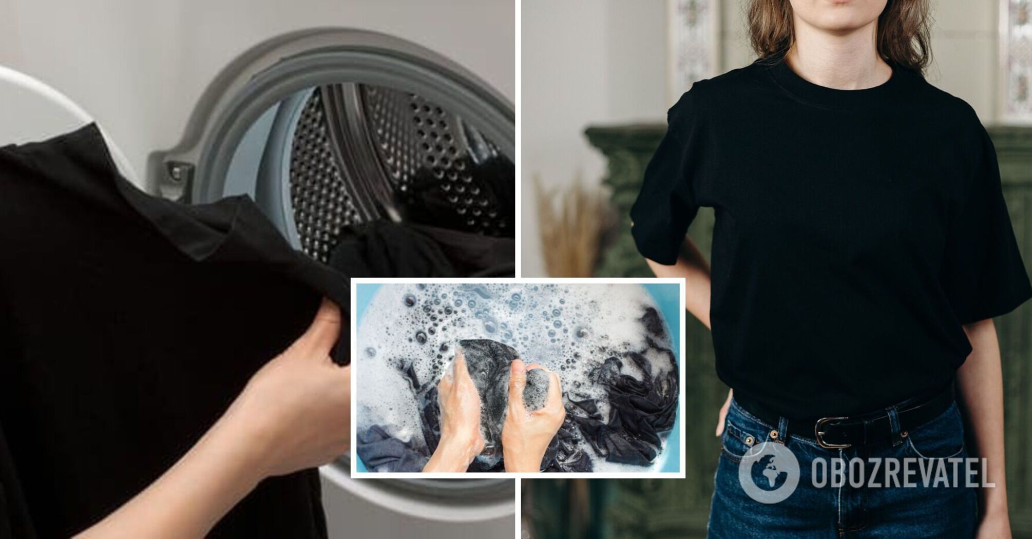 How to restore the color of black clothes and rinse off all the powder ...
