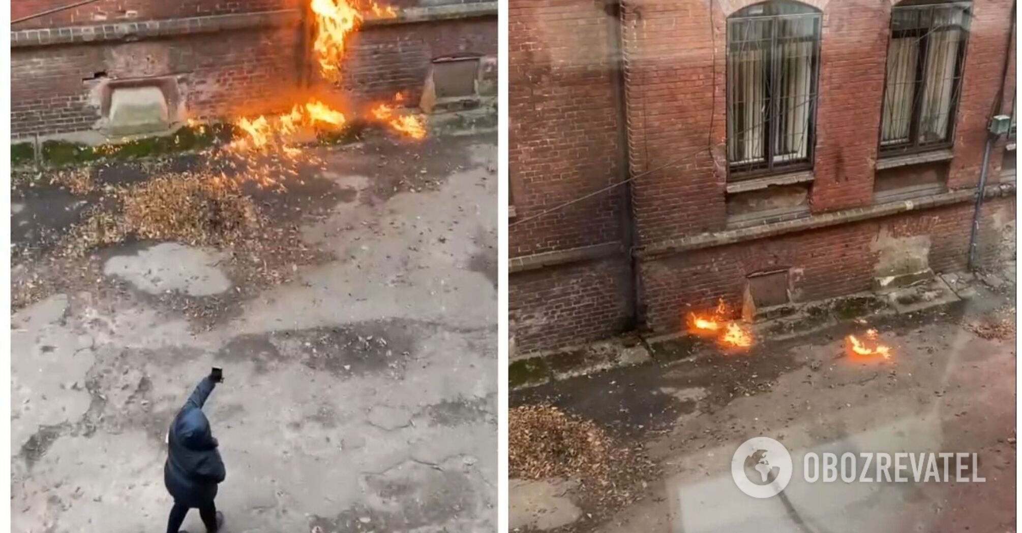 Kobieta w Rosji rzuciła koktajlami Mołotowa w wojskowe biuro rekrutacyjne i sfilmowała całe zajście