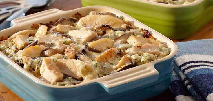Hearty potatoes with mushrooms in the oven: the perfect meal for lunch