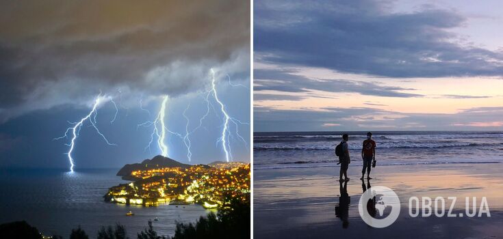 Lightning killed a mother of two children on the beach in Colombia: the terrible moment was caught on video