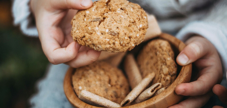Healthy cookies with sesame seeds