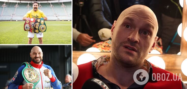 Fury says he will give up championship belts after the fight with Usyk