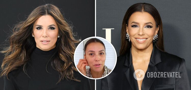 Desperate Housewives star Eva Longoria shows off her face without eyelashes and makeup