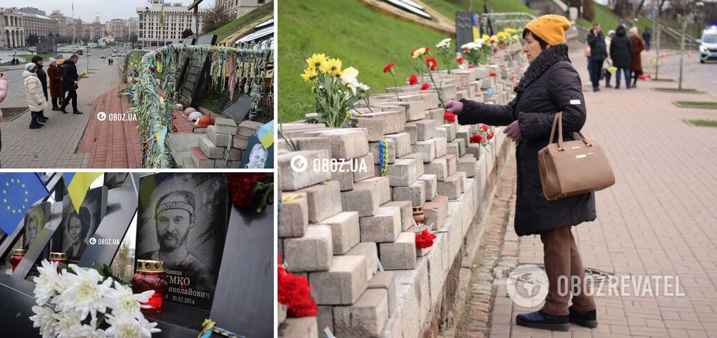 Ukraińcy oddają cześć bohaterom, którzy zginęli podczas Rewolucji Godności