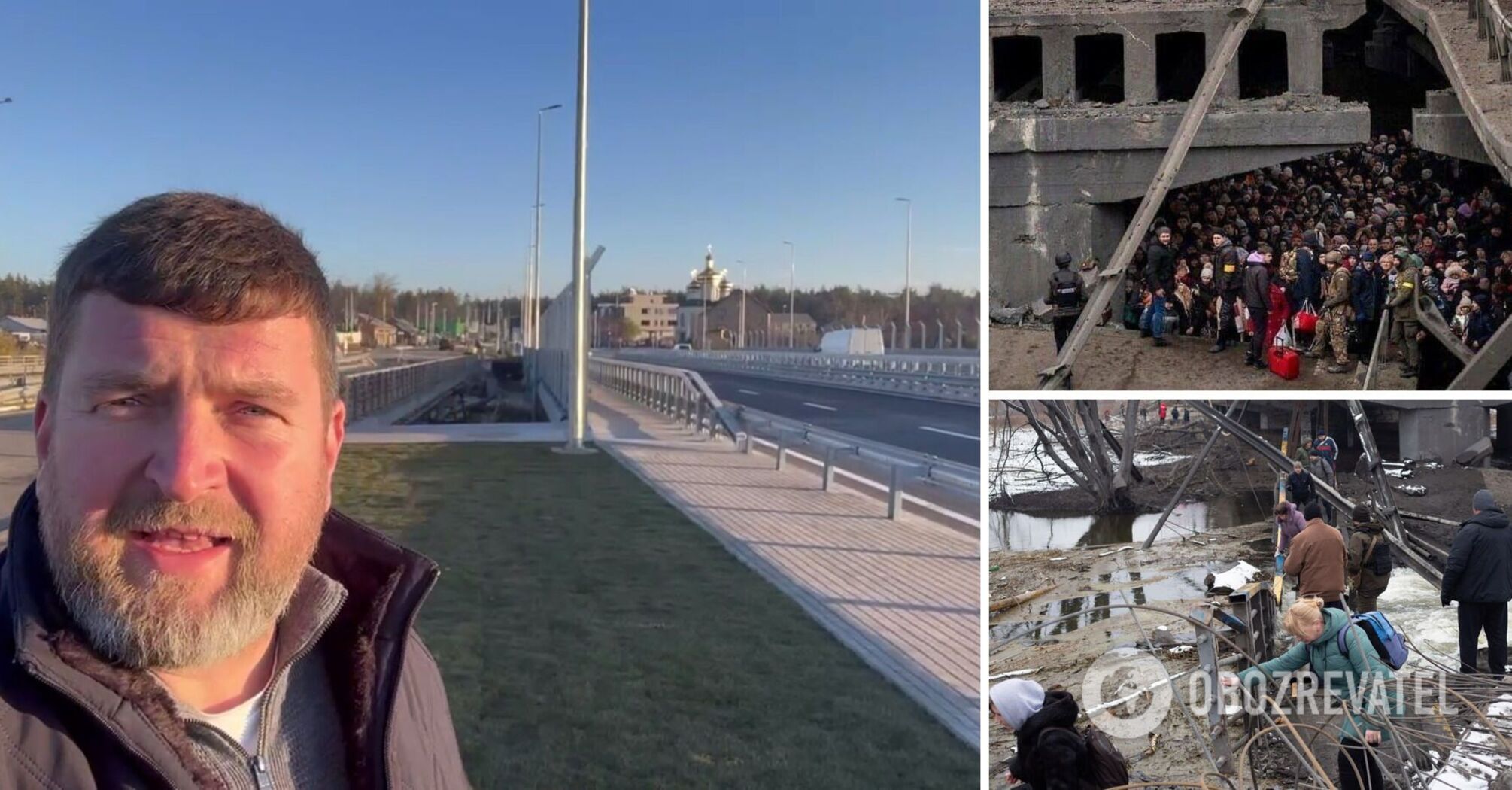 Thousands of civilians were evacuated across this bridge in March 2022.