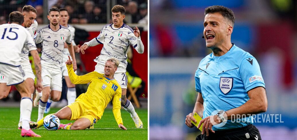Karny czy nie? Wideo z najbardziej skandalicznego momentu meczu Ukraina - Włochy z upadkiem Mudryka
