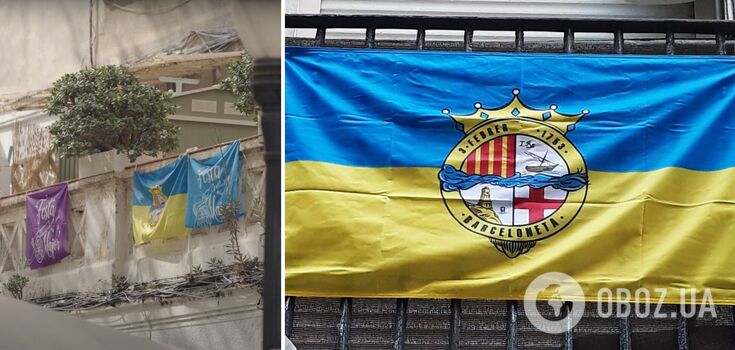 It has nothing to do with Ukraine: why many Barcelona residents hang blue and yellow flags on their balconies