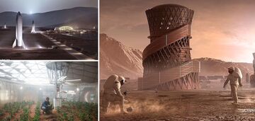 What a human base on Mars would look like: concepts were presented online. Photos and videos