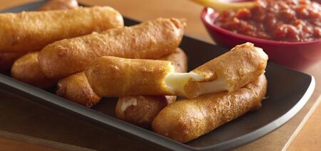 Crispy breaded cheese sticks that can be prepared for a holiday table