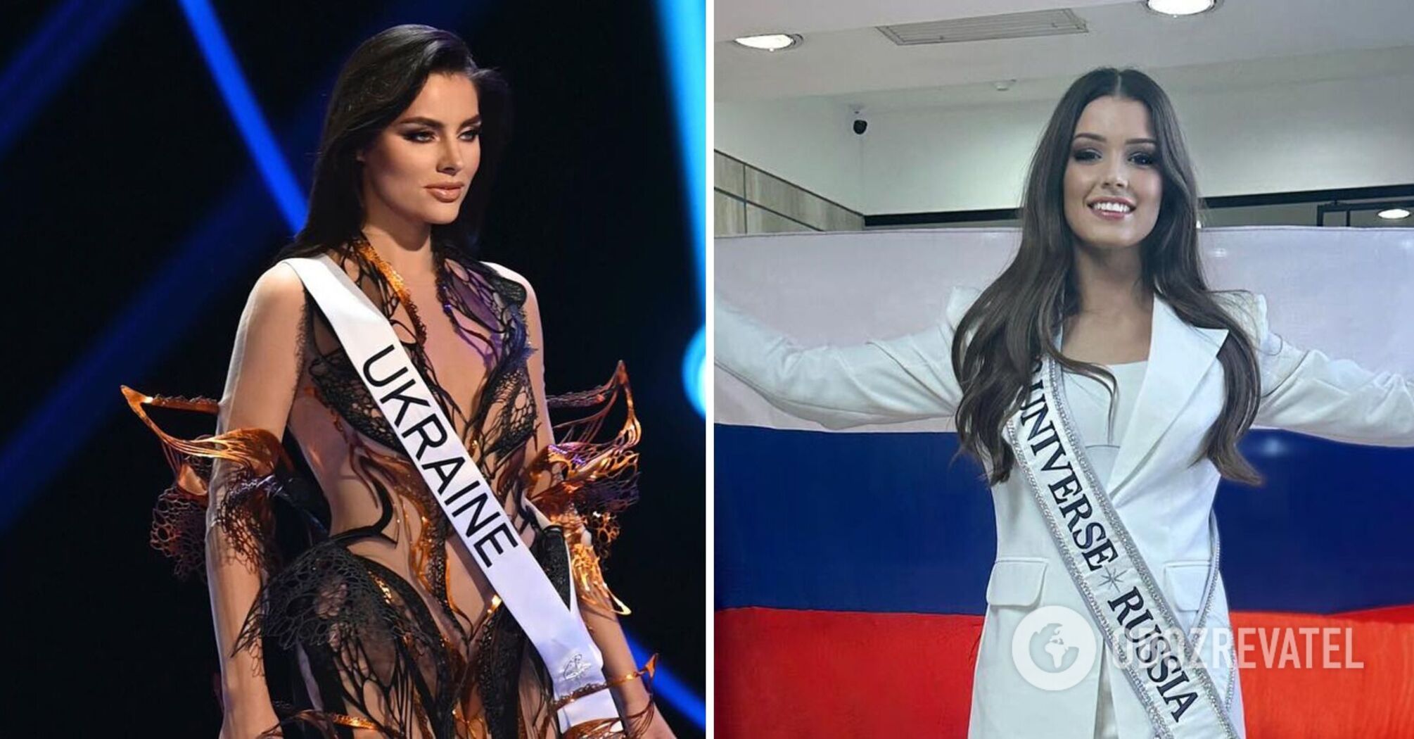 Podczas Miss Universe 2023 Rosjanka Margarita  Gołubiewa przekonała Ukrainkę Angelinę Usanową, że przybyła 'w pokoju'