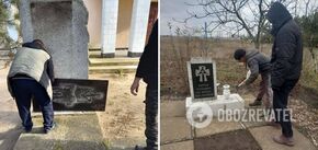 Okupanci burzą pomniki ofiar Hołodomoru w obwodzie chersońskim. Fakty na zdjęciach