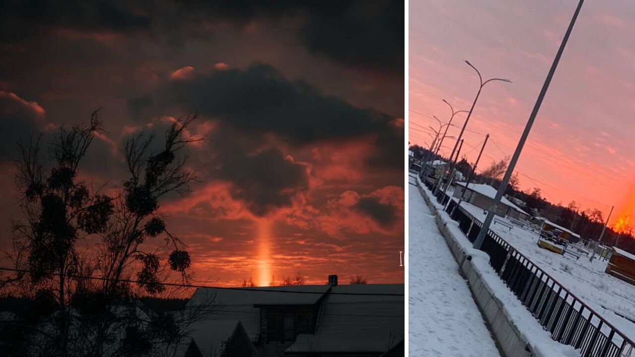 Na Wołyniu zaobserwowano tajemniczą kolumnę słoneczną: naukowcy wyjaśnili, co to jest. Zdjęcie.