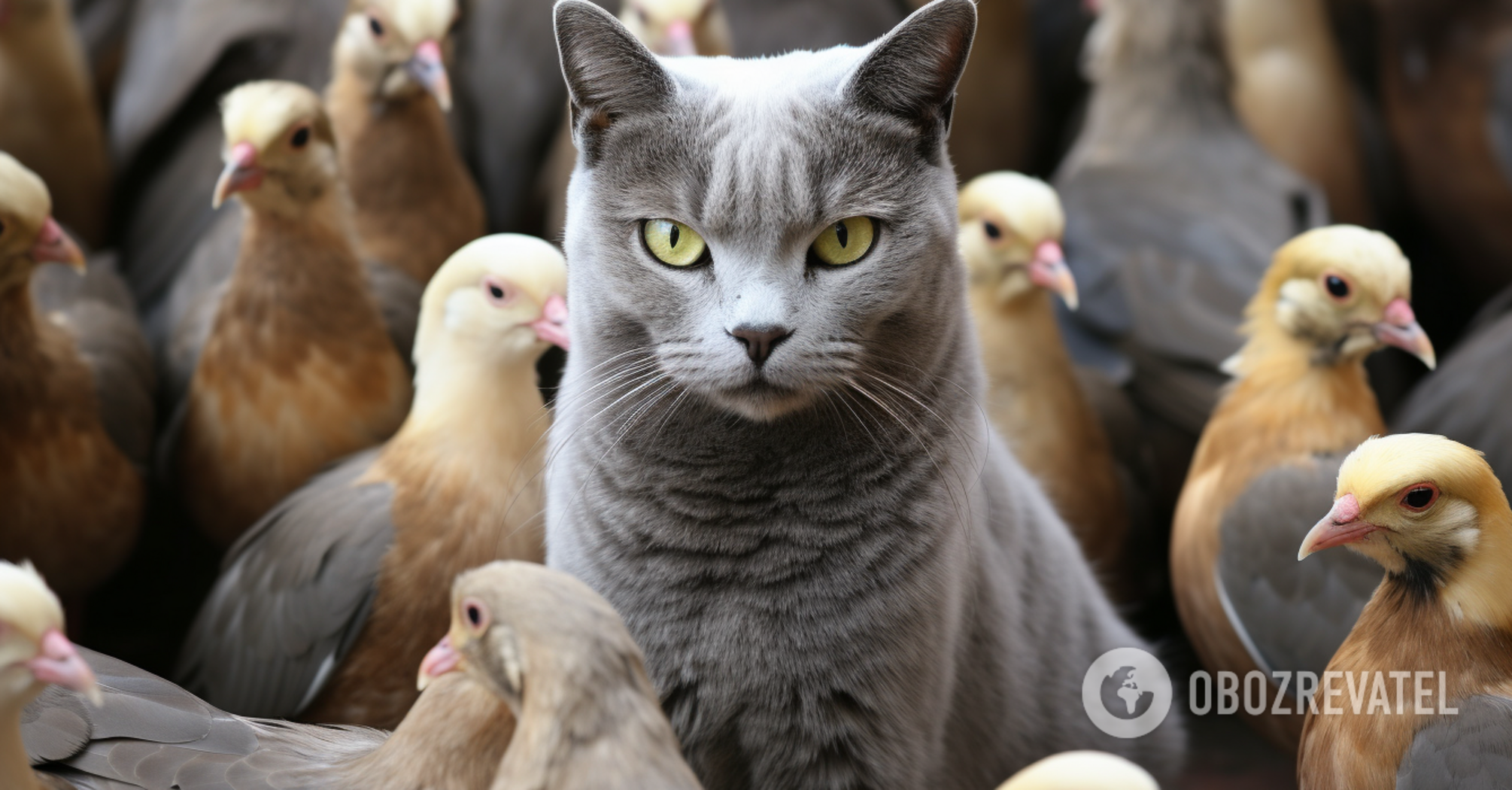 Find a cat among pigeons: only the smartest will solve this optical illusion in 7 seconds