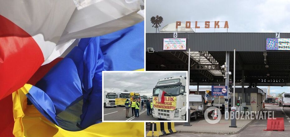 Poles block the Ukrainian border