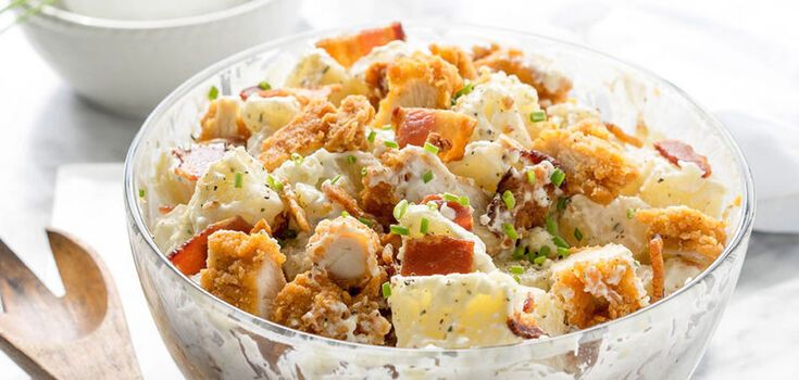 Festive salad with chicken and corn: perfect for New Year's table