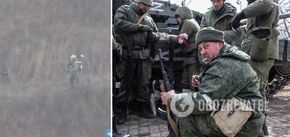 A zombie occupier was spotted near Avdiivka, shooting himself in the arm. Video