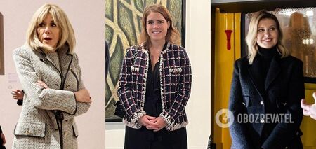 Princess Eugenie repeated one of Zelenska and Macron's favorite looks: what to wear with tweed jackets