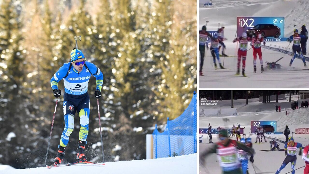 A biathlete of the Ukrainian national team was "trampled" during the transfer of the baton at the World Cup