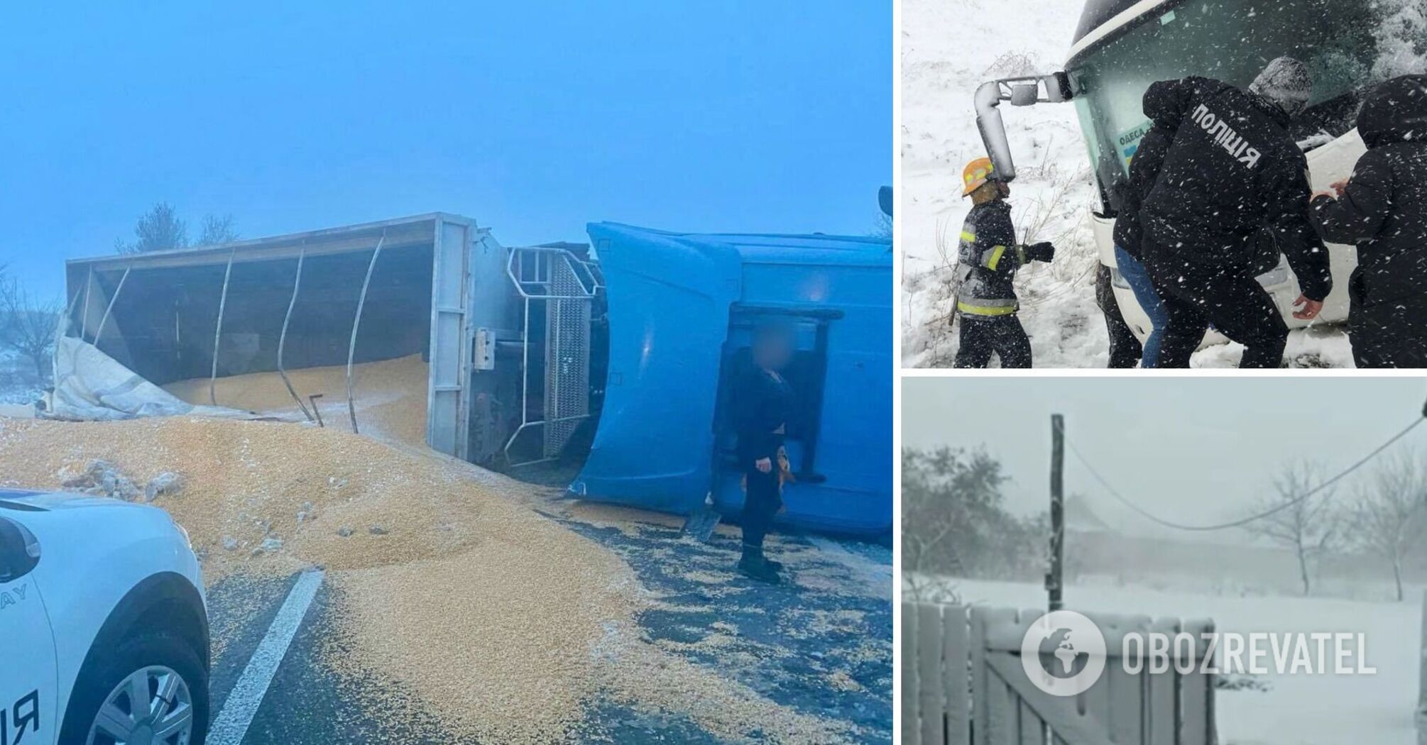 Śnieżna apokalipsa w regionie Odessy: Autostrada Odessa-Reni zablokowana, drogi i ulice w chaosie