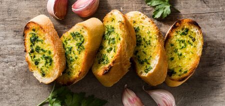 Ready-made baguette appetizer with filling