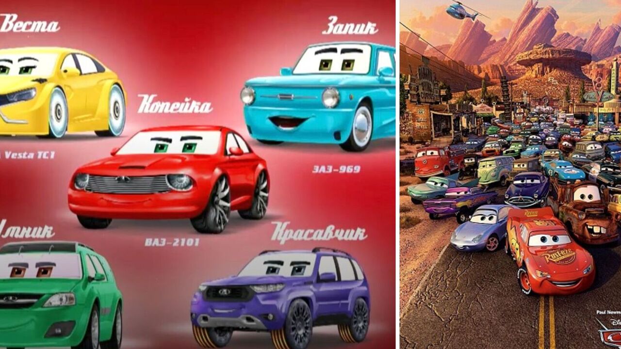 They can't come up with their own. Russia has stolen the cartoon "Cars" from Pixar, replacing it with "Kopeika": the characters will be voiced by Russian politicians