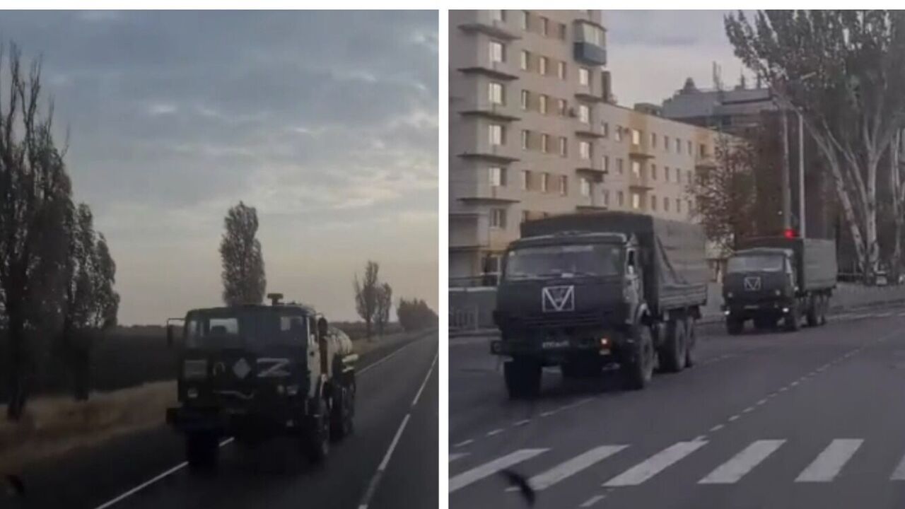 Rosyjskie wojska przenoszą sprzęt z okupowanego Mariupola do Tokmaku. Wideo