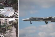 Occupier showed wreckage of downed Russian Su-24M jet that fell on a house in Soledar. Video