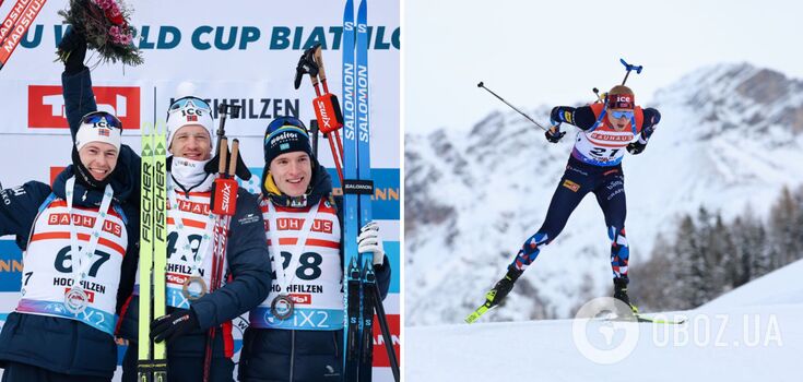 The whole podium: a unique situation took place at the Biathlon World Cup