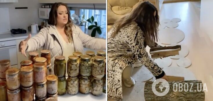 Mohylevska showed her house near Kyiv with a view of the Dnipro River and shared life hacks on how to survive winter